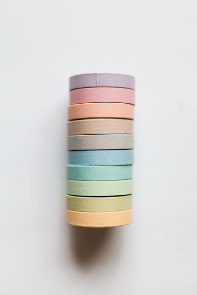 10 pk Mini Washi Tape — Pastel